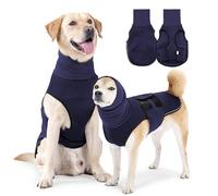 Yanmucy Manteau Calmant pour Chien avec Snood pour Chien 2 en 1 Veste pour Chien Contre L'anxiété Veste d'anxiété Réglable avec Cache-Oreilles à Capuche pour Chien (Bleu, S)