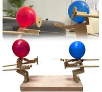 Yanobia Bataille de ballons en bambou pour 2 joueurs, combat de ballons au rythme rapide, combattant en bois avec tête de ballon, meilleur jeu de ballon Whack A 2024 (30 cm x 3 mm)