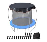 YANPINGJIA Housse de trampoline ronde PP, la plupart des mesures de protection contre les intempéries, résistant au soleil, à la poussière, pour l'extérieur, installation facile, anti-poussière