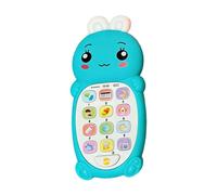 YANPINGJIA Jouet téléphonique musical en forme de lapin de dessin animé avec langage bilingue, lumière douce et mélodies pour l'éducation précoce des tout-petits, jouet téléphonique éducatif