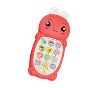 YANPINGJIA Jouet téléphonique musical en forme de lapin de dessin animé avec langage bilingue, lumière douce et mélodies pour l'éducation précoce des tout-petits, jouet téléphonique éducatif