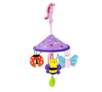 YANPINGJIA Lot de 3 jouets interactifs à suspendre pour nouveau-né avec anneau de dentition en coton sûr et clips réglables pour balançoire bébé de 0 mois