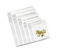 YANPINGJIA Lot de 50 sacs de rangement pour bijoux en PVC transparent avec fermeture éclair sécurisée, scellés pour éviter l'oxydation, indéchirables