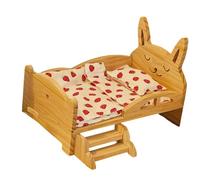 YANPINGJIA Poupée de 20 cm avec matelas en oreilles de lapin, idéal pour les jeux de rôle et la narration des histoires pour enfants