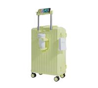 YANQIAO Bagage à main avec porte-gobelet et port de charge USB, bagage latéral rigide avec roues rotatives, bagage léger pour voyage, affaires, école, jaune, Carry-On 20-Inch, Bagages