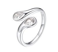 YANQSHM Bague en Cristal, Bague de Naissance Exquise Avec Pierre Précieuse Taillée Goutte Simple et Ajustable Ring de Fiançailles Couleur Équilibrée Cristal Cadeau pour Femme et Homme 04 Diaman