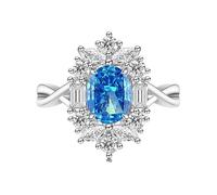 YANQSHM Bague Pierre Naturelle Femme, Bagues Naissance Avec Pierre Précieuse Ovale Nœud Celtique Alliance Fiançailles Réglable Promesse Cristal Étincelant Bijoux Cadeau pour Femmes et Hommes Sa