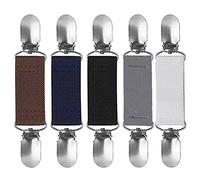 YANRU 5 pcs Pince Cardigan Cardigan Clips Pince Robe Clips de Pull Boucle Fixe AntidéRapante, Clip AntidéRapant, Pince à Gants，Pour Pulls, Robes, Chemises,Etc (Noir/Bleu/Café Foncé/Gris/Blanc)