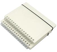 Yansanido Lot de 2 cahiers à spirale A6 (6,3 x 14 cm) 160 pages (80 feuilles) 100 g/m² épais à pois avec couverture rigide en plastique transparent (A6 6,3 x 14 cm - Ligné 2 pièces)