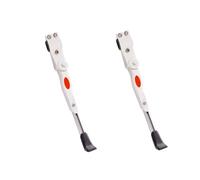 YANSHUYU BéQuilles pour VéLo 1/2pcs Bicycle Side Support Bicycle Rear Bracket Aluminum Alloy Kickstand Adjustable Length for 24-27.5 inch Mountain Bike Accessoire Velo(White-2pcs)