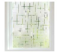YANSHUYU Film Fenetre Anti Regard Film de confidentialité givré for fenêtre, Motif croisé, décoratif, for Porte vitrée, Maison, Bureau Film Anti Chaleur(45x300cm)
