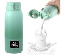 Yansoo Chauffe Biberon Nomade Sans Fil, Chauffer Rapidement le Lait Maternel et Eau, Batterie Longue Durée, Grande Capacité de 500ml, Chauffe Biberon Portable pour la Maison/Camping/Voyages/Voiture