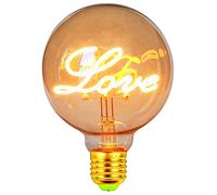 YANUODA Ampoule Led G95 4W Dimmable 2000Kelvin 220-240V Love Edison Ampoule Décorative E27