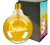 YANUODA Vintage ampoule LED G125 grand Globe 4 W Dimmable Alphabet Filament pendentif lampe de Table ampoule décorative ampoules 220 / 240V E27 (Dream)