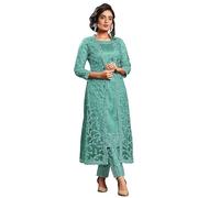 Yanustuti Salwar Kameez prêt à porter pour fête spéciale de l'Aïd indien ou pakistanais pour femme, Bleu pâle, XL