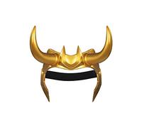 YANVS Masque jaune adulte casque avec cornes couvre-chef masque mascarade Halloween costume accessoires