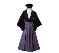 YANVS Samurai Kimono Set Tsukasa Yugi Hakama Toilet-Bound Hanako-kun Cosplay Kendo Costume - Noir - Small