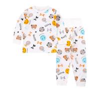 YANWANG 100% Coton Baby Boys Girls Ensemble Pyjama Manche Longue Vêtements de Nuit（Smiley Bear，2-3 Jahre）