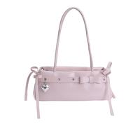 yanwuwa à main avec poignée et nœud en cuir PU spacieux, léger et polyvalent pour filles et femmes, à bandoulière en simili cuir avec nœud détaillé, fermeture du à matelassé