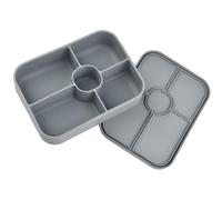 yanwuwa Boîte Bentos en silicone conviviale avec 5 sections individuelles avec couvercle résistant aux déversements, pour la maison et le bureau, boîte à déjeuner à plusieurs compartiments avec joint