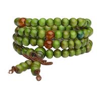 yanwuwa Bracelet de perles en bois à longues brins symbolisant la tranquillité et la force pour un usage quotidien et la méditation