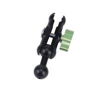 yanwuwa Bras d'extension à deux boules pour voiture 17 mm, vert | Connecteur en alliage d'aluminium pour tableau de bord ou support de navigation sur grille d'aération