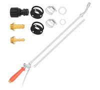 yanwuwa Buse de pulvérisation professionnelle en métal de 73,9 cm, design flexible pour lavage de voiture, nettoyage de toit, zone difficile à atteindre, baguette d'eau réglable en métal