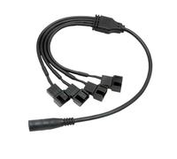 yanwuwa Câble de distribution d'alimentation en cuivre étamé pour ventilateur de 37 cm CC 5,5 mm x 2,1 mm vers 4 broches