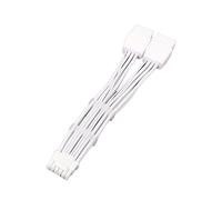 yanwuwa Câble d'extension PCIe5.0 12 VHPWR GPU double 8 broches vers 16 broches 12 VHPWR GPU Power Cable 16,5 cm Connexion efficace