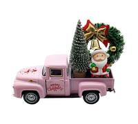 yanwuwa Camionnette en métal modèle voiture avec couronne de Noël/arbre ornements de table Décorations de ferme