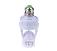 yanwuwa Capteurs de mouvement LED Base de lampe E27 Convertisseurs d'ampoule support d'ampoule Commutateurs PIR réglables Support de lampe à induction humaine