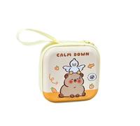 yanwuwa Capybara Petit porte-monnaie en fer blanc pour écouteurs, sac pratique pour les enfants et les amateurs de dessins animés, 04style