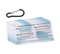 yanwuwa Cartes de nouage de nœuds de pêche Instructions avec 12 techniques illustrées en PVC pratiques pour la pêche à la ligne