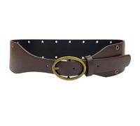 yanwuwa Ceinture corset des années 2000 pour femme, ceinture décorative pour pantalon, robe, cuir PU, rivets cloutés, ceinture tendance pour le quotidien, café, M