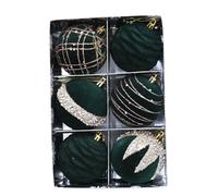 yanwuwa Collections d'ornements de vacances floquées pour cadeau, vert