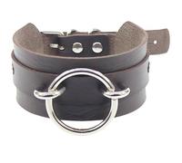 yanwuwa Collier avec sécurité pour différents sexes - Avec anneaux toriques en cuir synthétique durable, One Size, Comme décrit, Comme décrit.