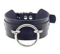 yanwuwa Collier avec sécurité pour différents sexes - Avec anneaux toriques en cuir synthétique durable, One Size, Comme décrit, Comme décrit.