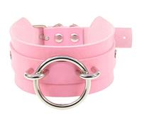 yanwuwa Collier avec sécurité pour différents sexes - Avec anneaux toriques en cuir synthétique durable, One Size, Comme décrit, Comme décrit.