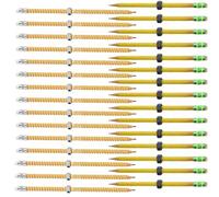 yanwuwa Crayon fileté silencieux avec écrou coulissant pour soulager le stress de concentration, fournitures scolaires sensorielles en bois, outil d'écriture, crayon de soulagement du stress pour