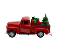yanwuwa Décorations de Noël pour camion, camionnette, camion, décoration de ferme, plateau à étages, centres de table, décoration d'intérieur, pick-up en métal, modèle de voiture avec couronne/arbre