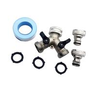 yanwuwa Ensemble répartiteur de tuyau d'arrosage plaqué avec connecteur 2 voies adapté pour l'arrosage extérieur efficace en plein air répartiteur de tuyau d'arrosage