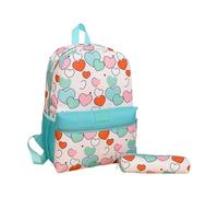 yanwuwa Ensemble sac à dos et pochettes à stylos pour garçons et filles avec grande capacité et sangle réglable, Green Love