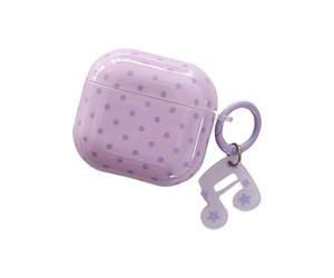 yanwuwa Étui de chargement pour écouteurs Airpods1 2 | Coque en TPU divisée en 2 parties avec motif à pois, accès au port avant pour le transport quotidien et les trajets