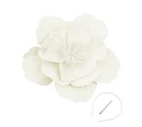 yanwuwa Grand bibi à fleurs pour filles et femmes - Pour cosplay, fête, bal de fin d'année, costume avec bandeau et clip pour mariage