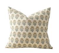 yanwuwa Housse de coussin beige neutre effet lin 45 x 45 cm, E