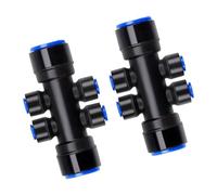 yanwuwa Lot de 2/3/8 répartiteurs d'irrigation goutte à goutte 6 voies 6,35 mm pour tuyau d'arrosage de jardin extérieur Accessoires d'économie d'eau