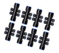 yanwuwa Lot de 2/3/8 répartiteurs d'irrigation goutte à goutte 6 voies 6,35 mm pour tuyau d'arrosage de jardin extérieur Accessoires d'économie d'eau