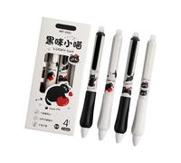 yanwuwa Lot de 4 stylos à encre gel rétractables de forme triangulaire - Pointe de 0,5 mm - Rechargeable pour journal intime, prise de notes, stylo effaçable thermique pour étudiant