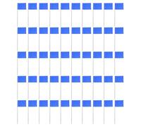 yanwuwa Lot de 50 drapeaux de délimitation en PVC à contraste élevé, bleu | Limites à contraste élevé pour les zones récréatives agricoles de jardinage, avec cartographie utilitaire et danger