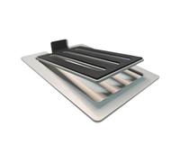 yanwuwa Paire de supports d'ordinateur avec rebord avant pour médias Gris